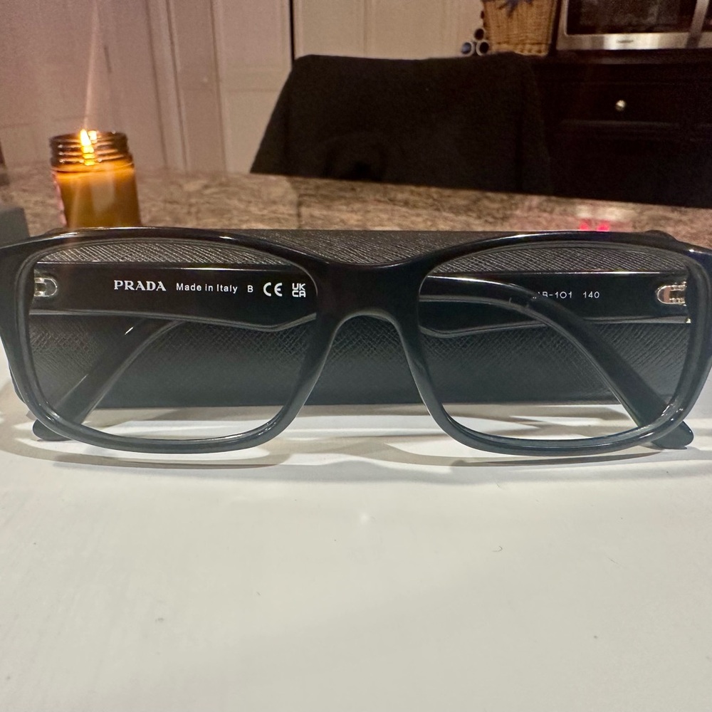 Prada VPR 16M 55/16/140 Glossy Black Eyeglasses *FRAMES ONLY*